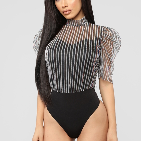 Fashion Nova Tops - Sparkle Bodysuit